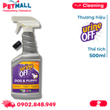 Xịt khử mùi & vết ố URINE OFF Dog & Puppy Unscented Scented Stain & Odor Remover 500ml - khử mùi nước tiểu, diệt khuẩn không mùi Petmall