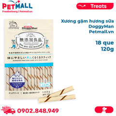 Xương gặm hương sữa DoggyMan 120g - 18 que Petmall