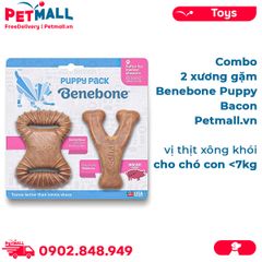Combo 2 xương gặm Benebone Puppy Bacon cho chó con <7kg - Vị thịt xông khói, nhập USA Petmall