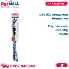 Dây dắt DoggyMan Size 5kg | 130cm - Dây bện xanh Petmall