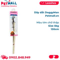 Dây dắt DoggyMan Size 5kg | 130cm - Màu tím chữ thập Petmall