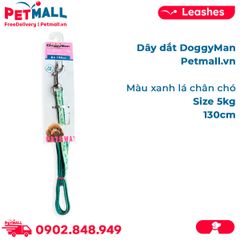 Dây dắt DoggyMan Size 5kg | 130cm - Màu xanh lá chân chó Petmall