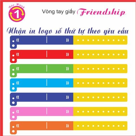  Vòng Tay giấy Nút Bấm 