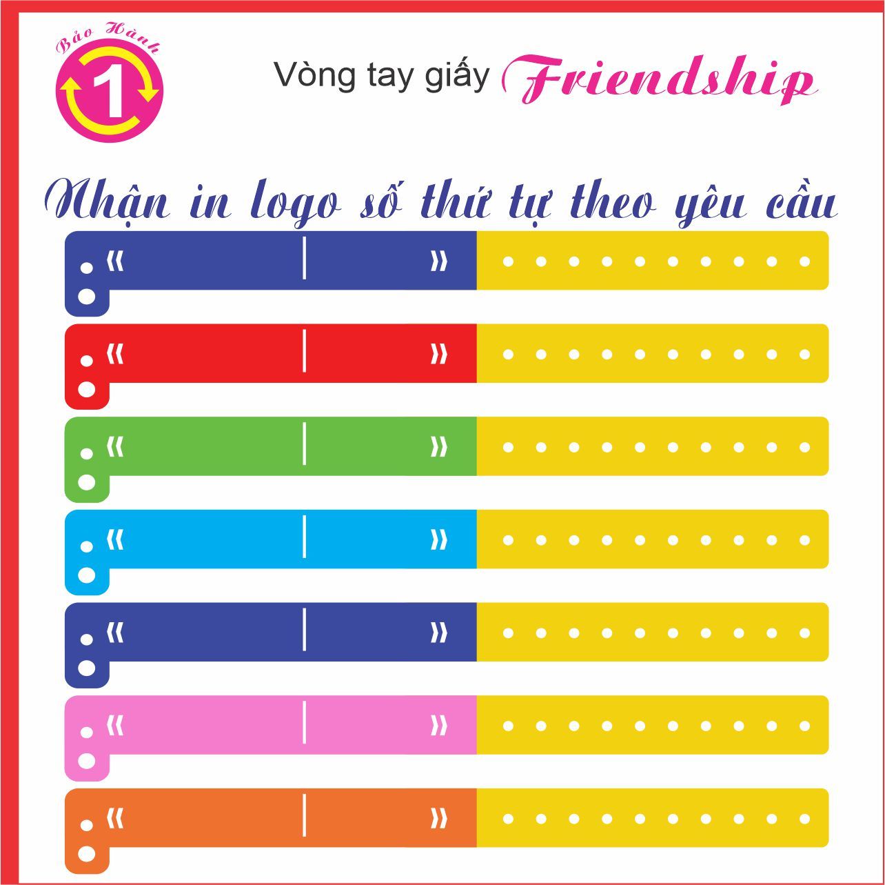 Vòng Tay giấy Nút Bấm