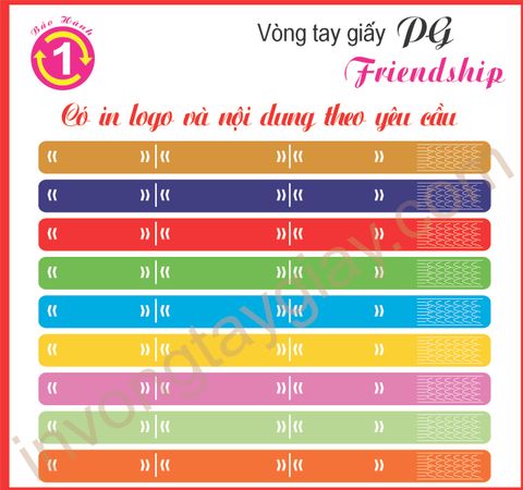  Vòng Tay giấy  có nội dung Keo dán - Hộp 100 cái 