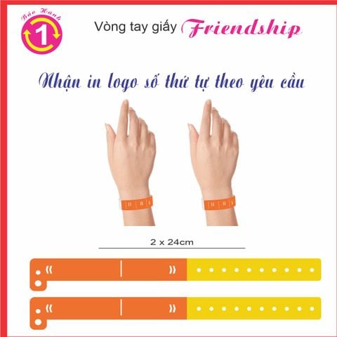  Vòng Tay giấy Nút Bấm 