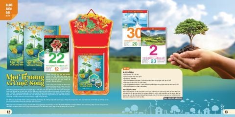  Lịch Bloc AH 25 x 35 cm 