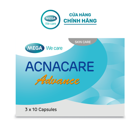  Viên uống bổ sung dưỡng chất cho da mụn ACNACARE ADVANCE hỗ trợ giảm tiết bã nhờn (Hộp 30 viên) 