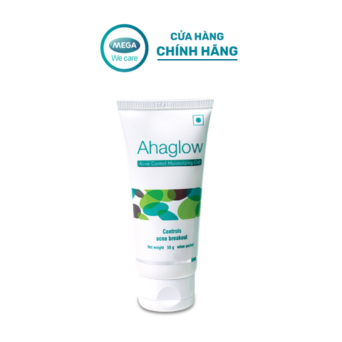  Gel dưỡng ẩm kiểm soát mụn AHAGLOW ACNE CONTROL MOISTURIZING GEL hỗ trợ ngăn ngừa tình trạng da khô và kích ứng (Hộp 1 tuýp 50g gel) 