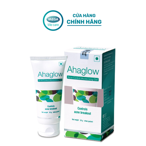  Gel dưỡng ẩm kiểm soát mụn AHAGLOW ACNE CONTROL MOISTURIZING GEL hỗ trợ ngăn ngừa tình trạng da khô và kích ứng (Hộp 1 tuýp 50g gel) 