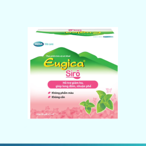  Siro thảo dược hỗ trợ giảm ho, long đờm, nhuận phế EUGICA SYRUP (Hộp 30 gói x 5 ml) 