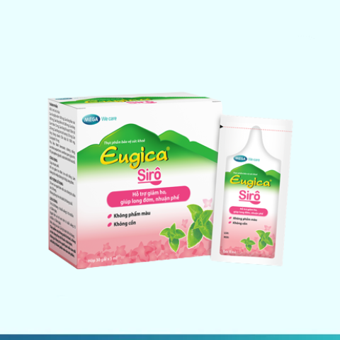  Siro thảo dược hỗ trợ giảm ho, long đờm, nhuận phế EUGICA SYRUP (Hộp 30 gói x 5 ml) 