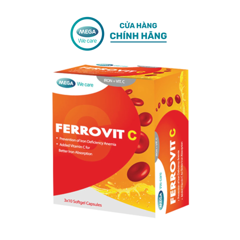  Viên uống bổ sung sắt và vitamin FERROVIT C (Hộp 30 viên) 