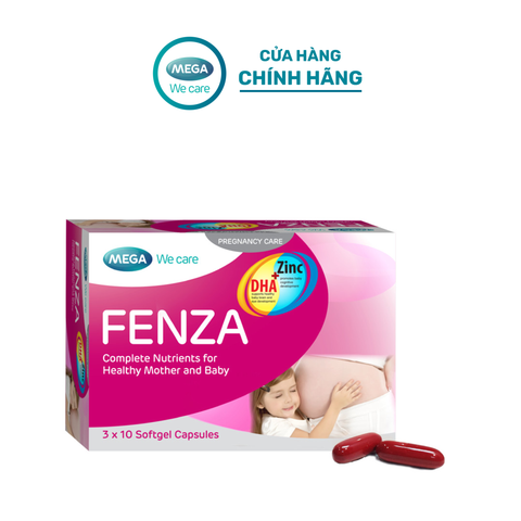  Viên uống bổ sung vitamin, khoáng chất và DHA FENZA hỗ trợ cho phụ nữ trước và sau khi mang thai, tăng cường sức khỏe cho  phụ nữ sau sinh (Hộp 30 viên) 