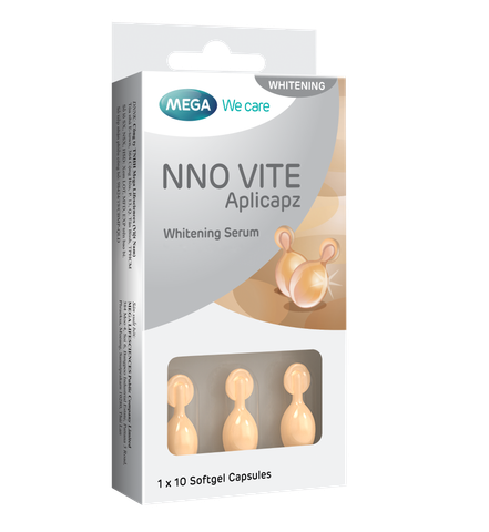  Serum dưỡng trắng da, mờ đốm nâu, đều màu da - Vitamin C, Vitamin E, Bisabolol - NNO VITE Mega We Care (10 viên) 