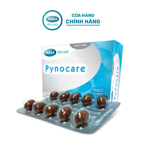  Viên uống bổ sung dưỡng chất PYNOCARE WHITE hỗ trợ làm đẹp da, hỗ trợ làm sáng da, hỗ trợ cải thiện tính đàn hồi của da (Hộp 30 viên) 