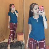  Set áo thun quần họa tiết 