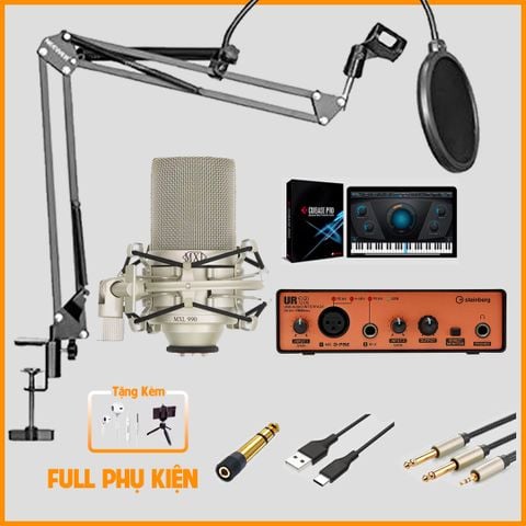 Bộ thu âm Steinberg UR12 Micro thu âm MXL 990