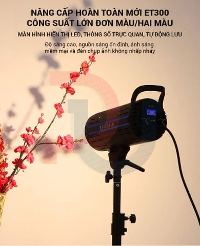 Combo Đèn Led Shitak ET300S kèm softbox 90cm và chân đèn