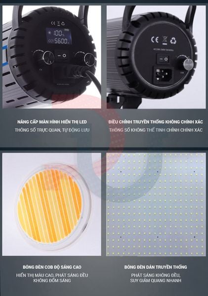 Đèn Led ET300S 300W 2700K - 6500K Đèn Led Studio