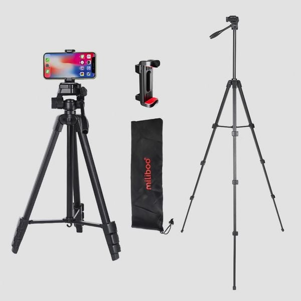 Miliboo A301 Chân Máy Ảnh - Điện Thoại Nhẹ 58'' (Tặng kèm Remote)