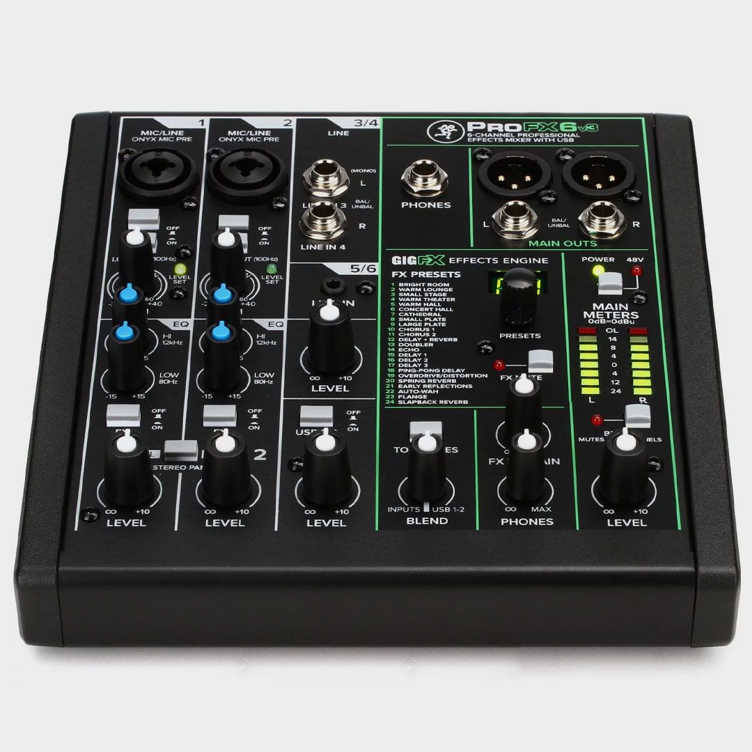 Mixer MACKIE PROFX6V3 - Bàn trộn âm thanh all in one Mixer MACKIE PROFX6V3 - Bàn trộn âm thanh all in one