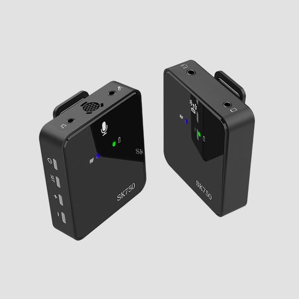 Micro Cài Áo Wireless NTMAX SK750 - Mic Thu Âm Không Dây Cài Áo (2 Mic)