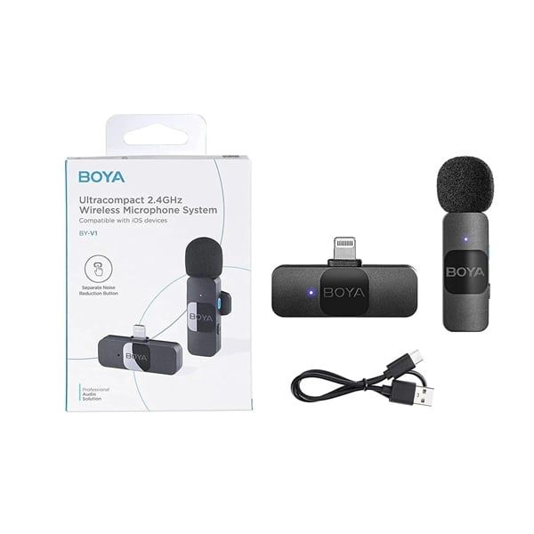 Boya BY-V1 Micro Thu Âm Không Dây Tốt Nhất Cho Iphone