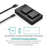 Bộ sạc đôi và 2 pin RAVPOWER RP-PB056 (Sony NP-FW50)