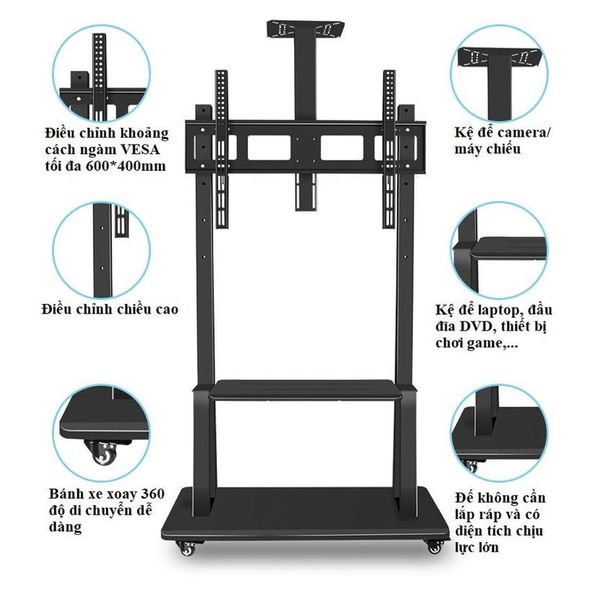 Chân Tivi di động E2500, Giá treo tivi di động AVA E2500