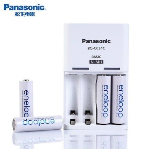 Bộ CC51 gồm 4 pin 1 sạc AA Eneloop Panasonic 1900mAh
