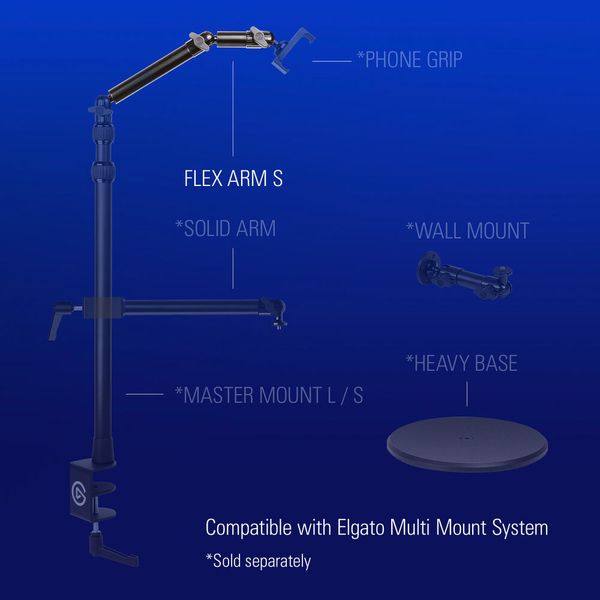 Gậy đỡ Elgato Solid ARM, chân ARM cho Đèn, Microphone kẹp bàn