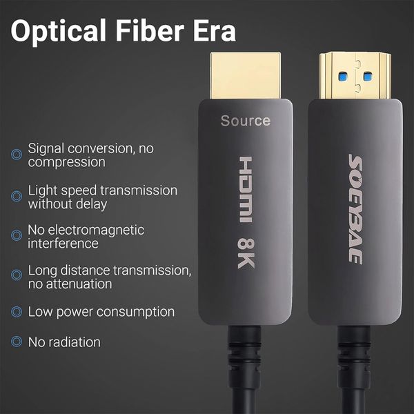 8K HDMI Cable Fiber Optic Cable HDMI- Compatible 2.1 8K 60Hz (20M)