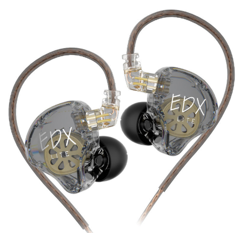 Tai nghe KZ-EDX Lite trong suốt Tai nghe nhét tai livestream ( In ear ) grey