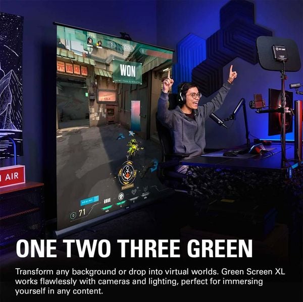 Phông nền xanh lá tách phông di động Elgato Green Screen XL