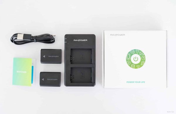 Bộ sạc đôi và 2 pin RAVPOWER RP-PB056 (Sony NP-FW50)
