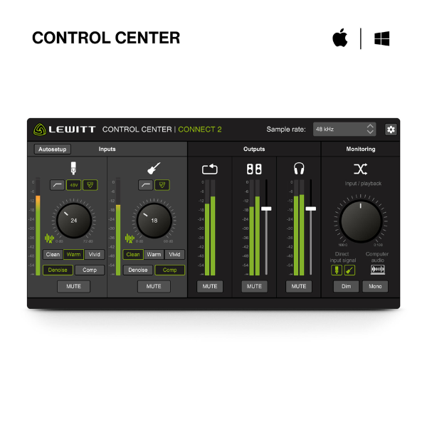 Sound card Lewitt Connect 2 | USB Audio interface