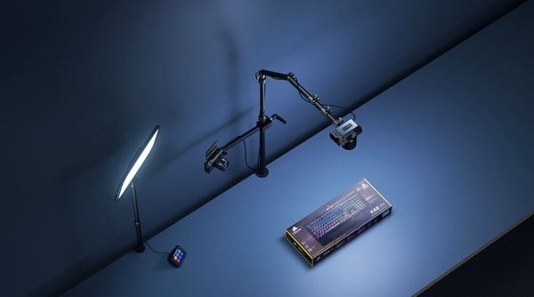 Gậy đỡ Elgato Solid ARM, chân ARM cho Đèn, Microphone kẹp bàn