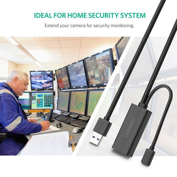 Cáp USB 3.0 nối dài 10m hỗ trợ nguồn Micro USB chính hãng Ugreen 20827 cao cấp