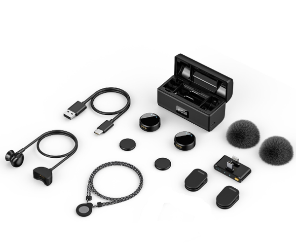 Micro Cài Áo M92 (2 TX + 1 RX) - Micro đa năng IOS/Androi kiểu nút áo nam châm