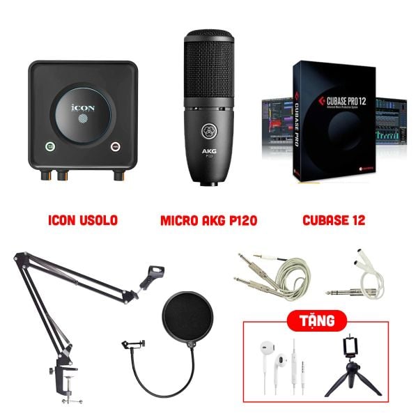 Bộ livestream Icon Usolo - Micro thu âm AKG P120