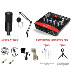 Bộ livestream Icon Upod Pro Micro thu âm Audio Technica AT2020