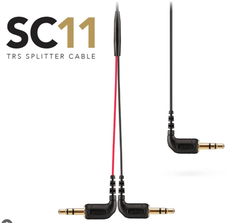 Dây cáp chuyển đổi Rode CS11 đầu 3.5mm TRS to 2 đầu 3.5mm TRS dài 27,5cm