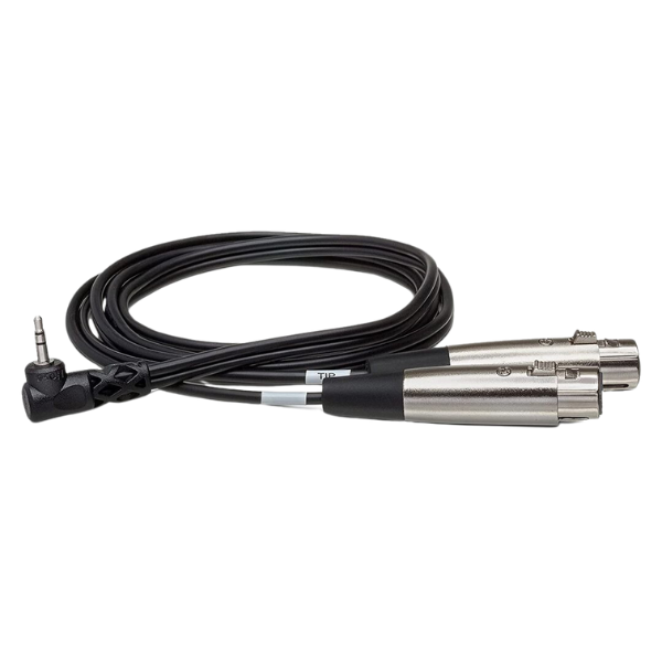 Cáp HOSA MIC CABLE DUAL XLR3F TO RIGHT-ANGLE 3.5MM TRS