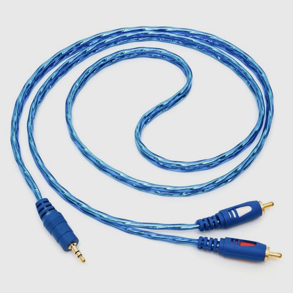 Dây lấy nhạc stereo 2 đầu hoa sen (RCA) ra Jack 3.5mm
