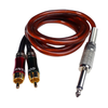 Dây thu âm Nhạc Cụ 2 đầu RCA (Hoa sen) to 6.5mm (2M)