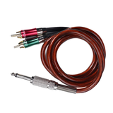 Dây thu âm Nhạc Cụ 2 đầu RCA (Hoa sen) to 6.5mm (2M)