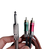 Dây thu âm Nhạc Cụ 2 đầu RCA (Hoa sen) to 6.5mm (2M)