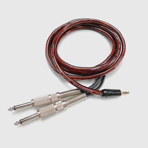 Dây truyền nhạc 2 đầu 6.5mm Mono ra Jack 3.5mm Stereo (2M)