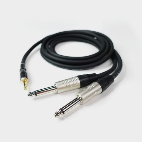 Dây truyền tính hiệu Jack 3.5mm Stereo ra 2 Jack 6.5mm Mono ( 2M )